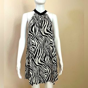 Black and white halter sundress size small